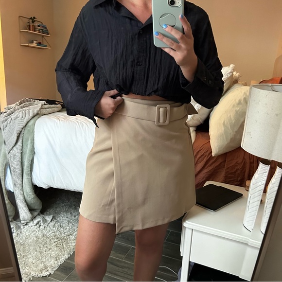 Jason Wu Dresses & Skirts - NWT Jason Wu Tan Wrap Mini Skirt with Belt